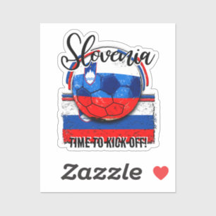 Adesivo Futebol da Eslovênia - Bandeira do Vintage na Eslo