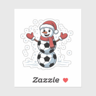 Adesivo Futebol de Boneco de Neve Natal Papai Noel Beisebo