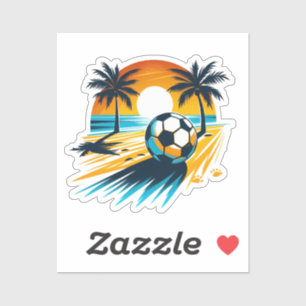 Adesivo Futebol de Verão Tropical Retro Futebol de Praia P