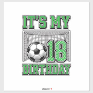Adesivo Futebol Vintage Aniversário de 18 anos