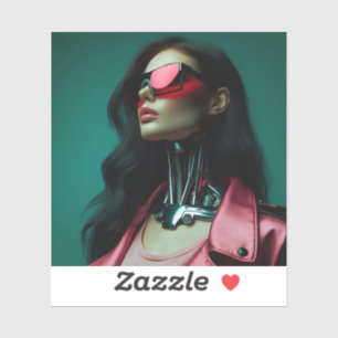 Adesivo  futuristic cybernetic woman