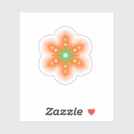 Adesivo Futuristic Neon Glow Flower Graphic