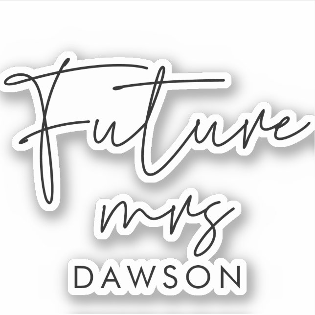 Adesivo Futuro minimalista moderno Senhora Noiva Futura (Frente)