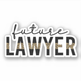 Adesivo Futuro Presente de Estudante da Faculdade de Direi