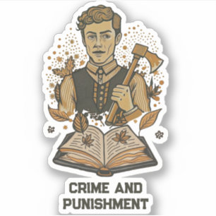 Adesivo Fyodor Dostoyevsky, Citação do Crime e da Pena