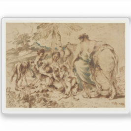 Adesivo G. B. Castiglione - Uma família numa paisagem desé