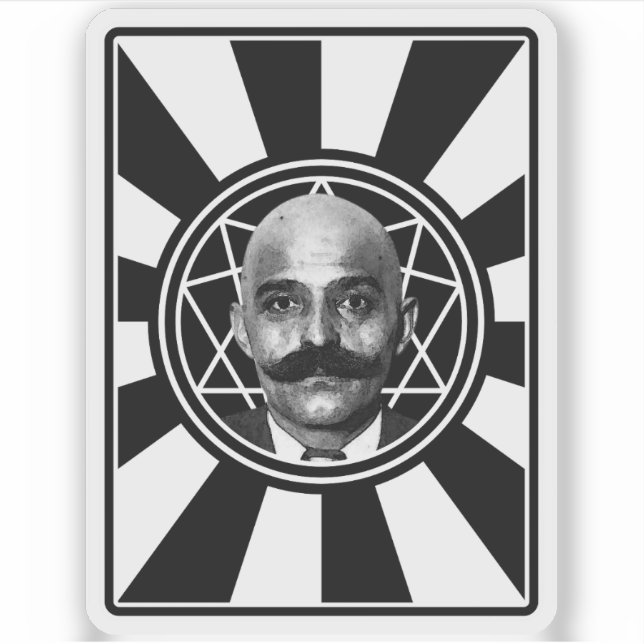 Adesivo G.I. Gurdjieff The Magus - v2 (branco) (Frente)