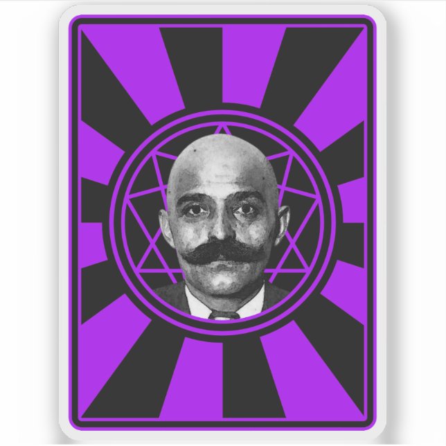 Adesivo G.I. Gurdjieff The Magus - v2 (roxo) (Frente)