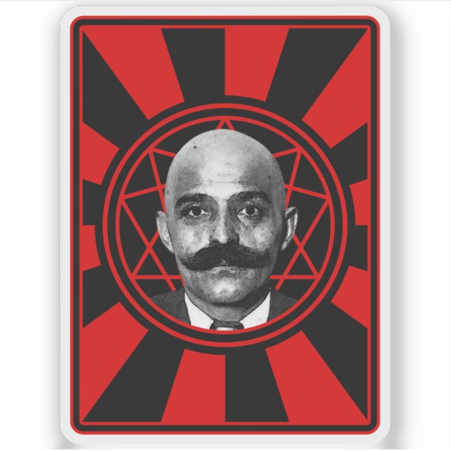 Adesivo G.I. Gurdjieff The Magus - v2 (vermelho) (Frente)