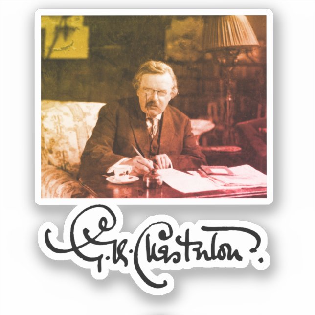 Adesivo G. K. Chesterton no Trabalho (Frente)
