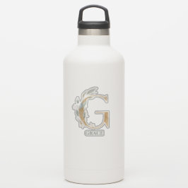 Adesivo G Monograma Floral Personalizado