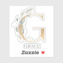 G Monograma Floral Personalizado