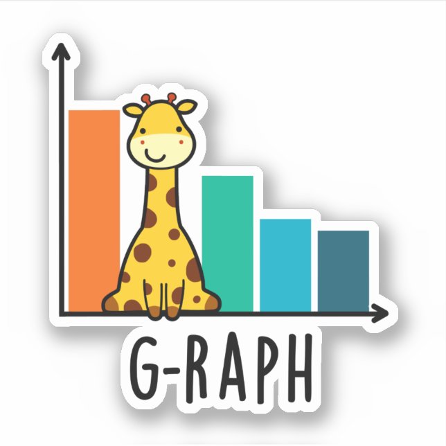 Adesivo G-raph Funny Giraffe Graph Pun (Frente)