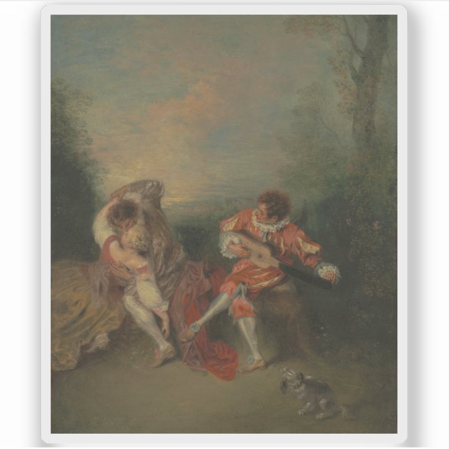 Adesivo G. Seurat - Dois estudos de um flutista e... (Frente)