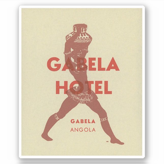Adesivo Gabela Hotel Angola Africa Sticker (Frente)