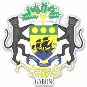 Adesivo Gabon National Coat Of Arms Patriotic