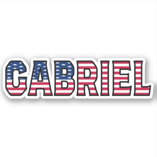 Adesivo Gabriel Name Vorname USA Sticker Stickerset (Frente)