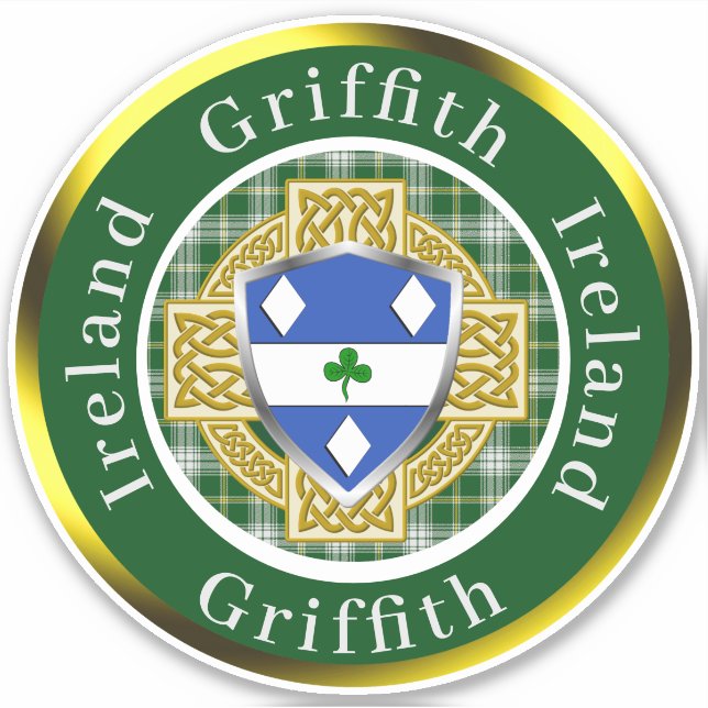 Adesivo Gaffith Shield & Celtic Cross Personalizado (Frente)