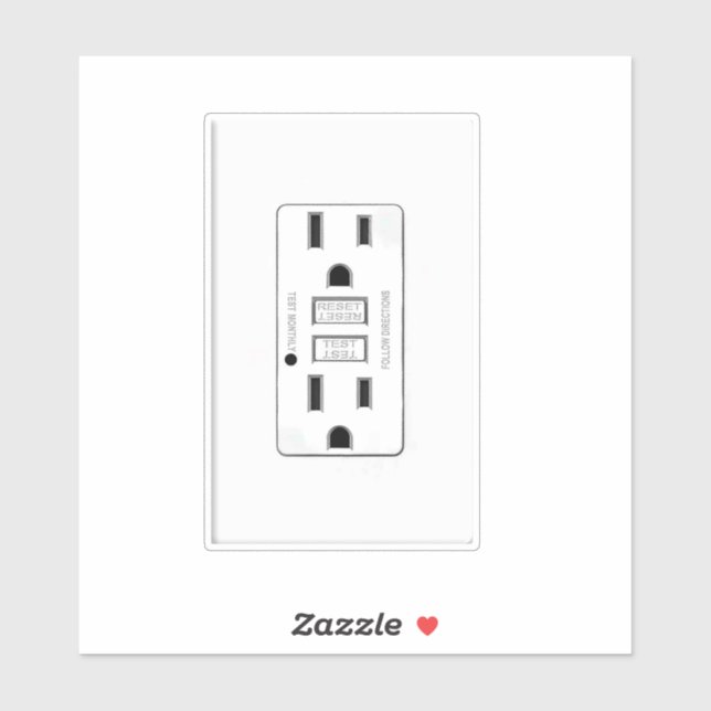 Adesivo Gag de Placa de Saída de Energia Falsa (Folha)