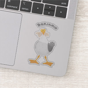 Adesivo Gaivota engraçada com desenho francês
