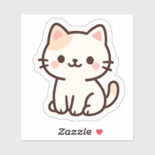 Adesivo Gala de Gato Kawaii Bonita
