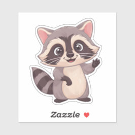 Adesivo Gala Kawaii Raccoon Cute - Amigo Florestal Adoráve