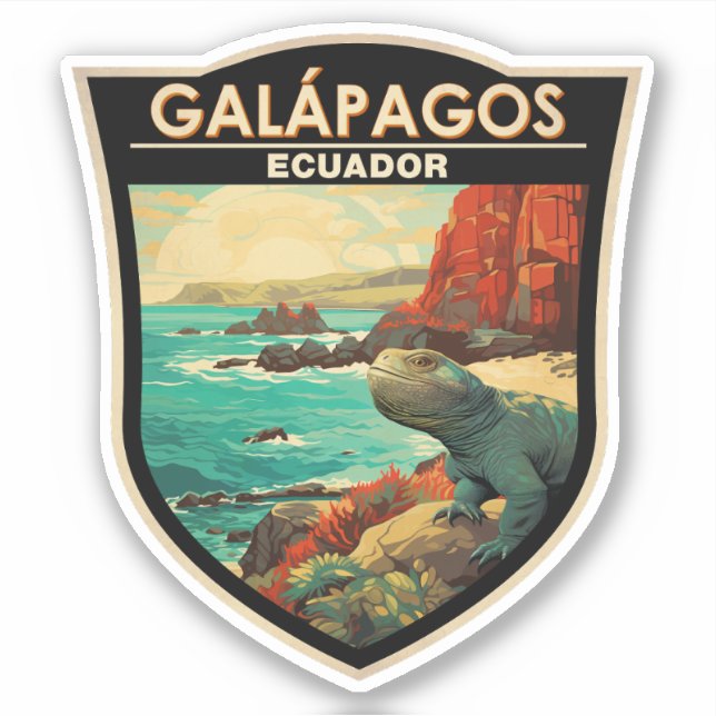 Adesivo Galápagos Ilhas Viagem de Arte (Frente)