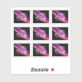 Adesivo Galaxy Aries Constelação Sinal Zodiac