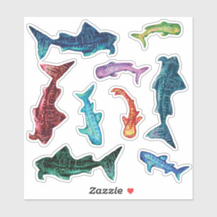 Adesivo Galaxy Whale Shark Sticker