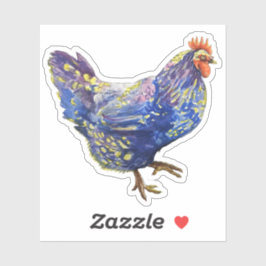 Adesivo Galinha azul