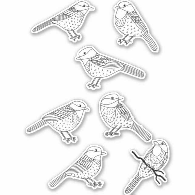 Adesivo Galinha-branca-negra e branca (Frente)