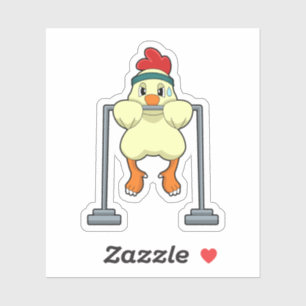 Adesivo Galinha nas Puxações da Malhação