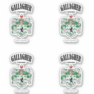 Adesivo Gallagher Crest Tradução e Significado Irlandês (x