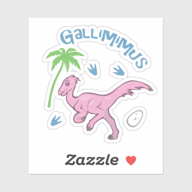 Adesivo Gallimimus (Folha)