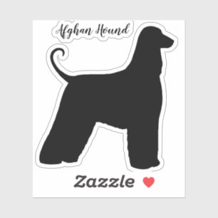 Adesivo Galo afegão Silhouette Dog Break Vinil Sticker