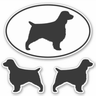 Adesivo Galsh Springer Spaniel Silhouettes Vinyl Stickers