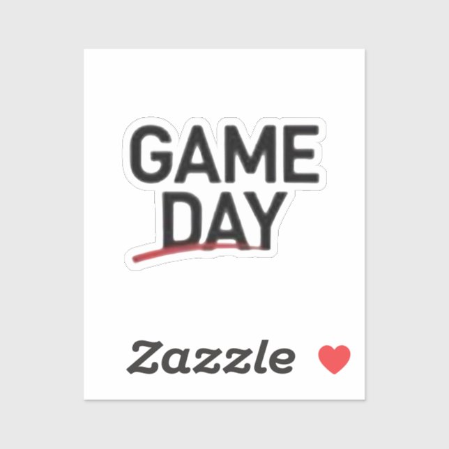 Adesivo Game Day Bold Statement Design (Folha)
