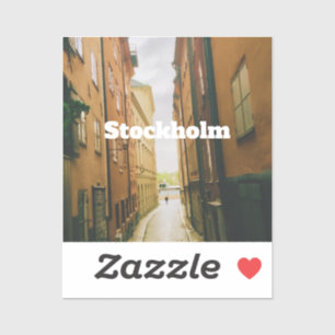Adesivo Gamla Stan, Souvenir de Estocolmo, Retro Europeu