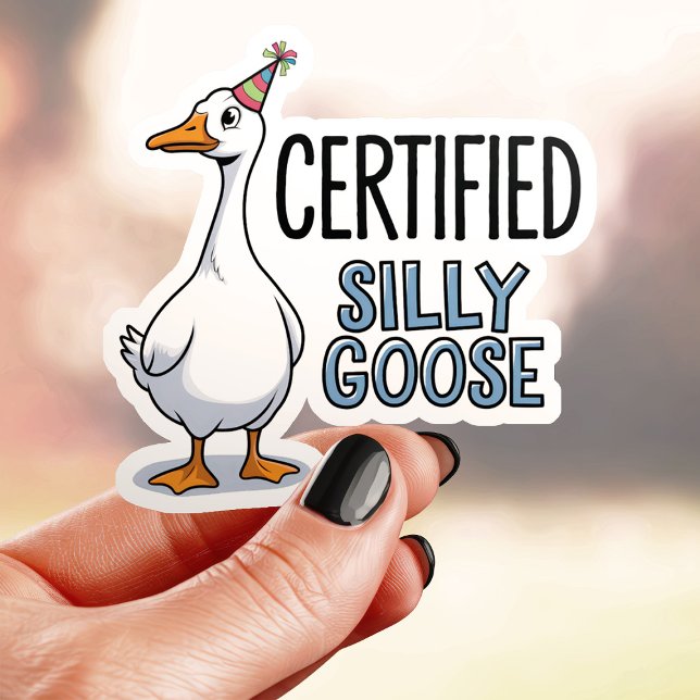 Adesivo Ganso Bobo Certificado em Vinil (Criador carregado)