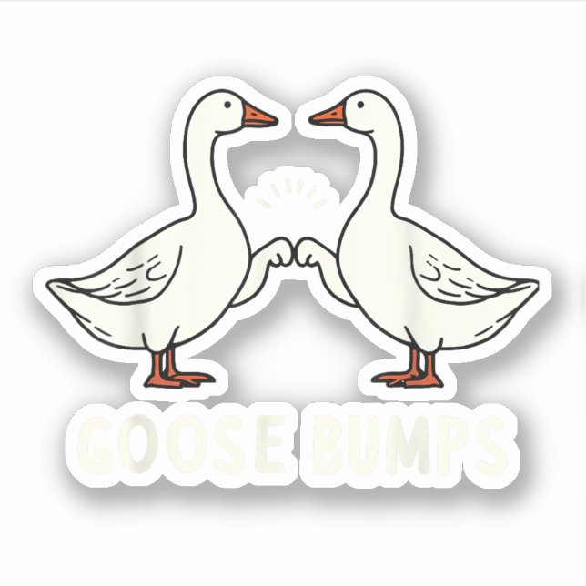 Adesivo Ganso Casal Funny Goose Bumps Sarcástico Goose Lov (Frente)