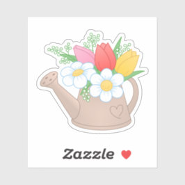 Adesivo Garden Watering Can com Flores