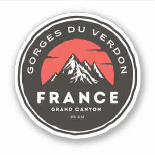Adesivo Garganta de Verdon - viagem de motobike pelas Gorg