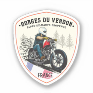 Adesivo Garganta de Verdon - viagem de motobike pelas Gorg