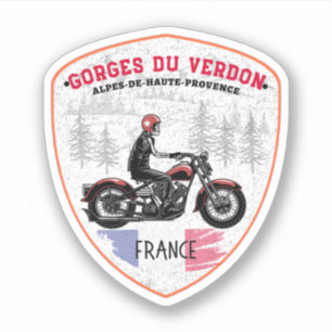 Adesivo Garganta de Verdon - viagem de motobike pelas Gorg