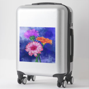 Adesivo Garganta Gerberas de Três Cores - Desenho de Arte