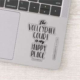 Adesivo Garota: "A quadra de vôlei é meu lugar feliz"
