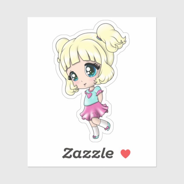 Adesivo Garota Branca (Folha)