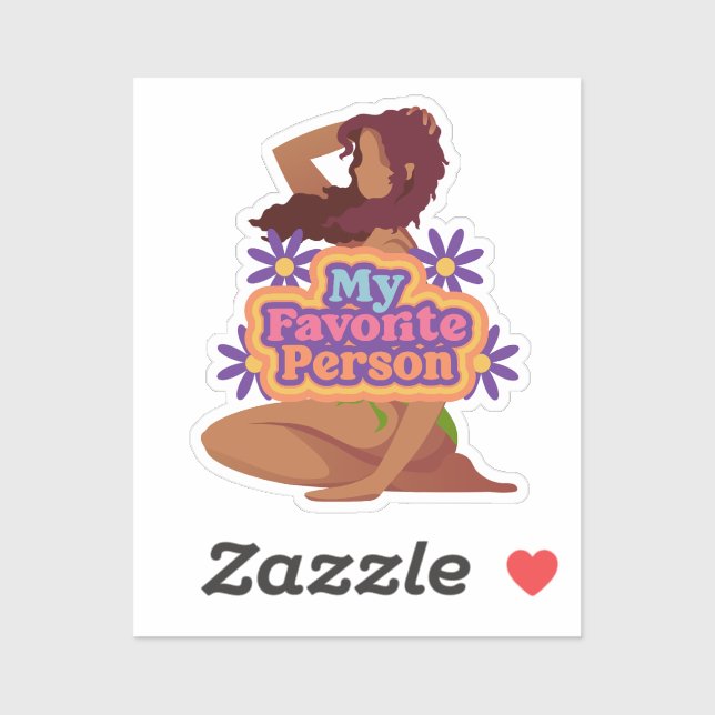 Adesivo Garota de desenho meu favorito (Folha)