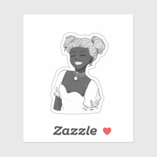 Adesivo Garota do Sorriso Brilhante