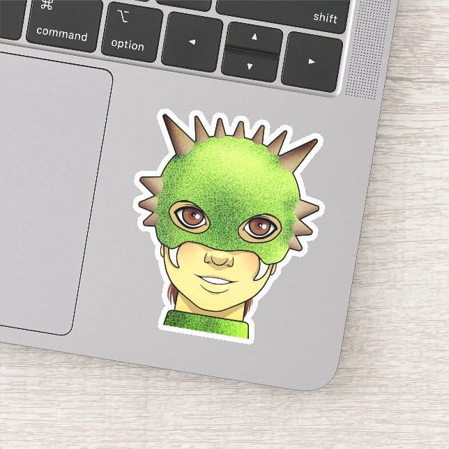 Adesivo Garota Dragão de Cartoon (Detalhe)